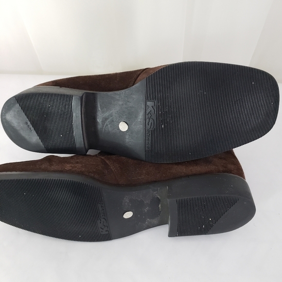 Red Box by K&S Suede Mocca lace up ankle boot moccasin chocolate brown - Picture 7 of 7